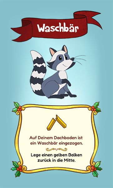 Spielkarte Waschbär